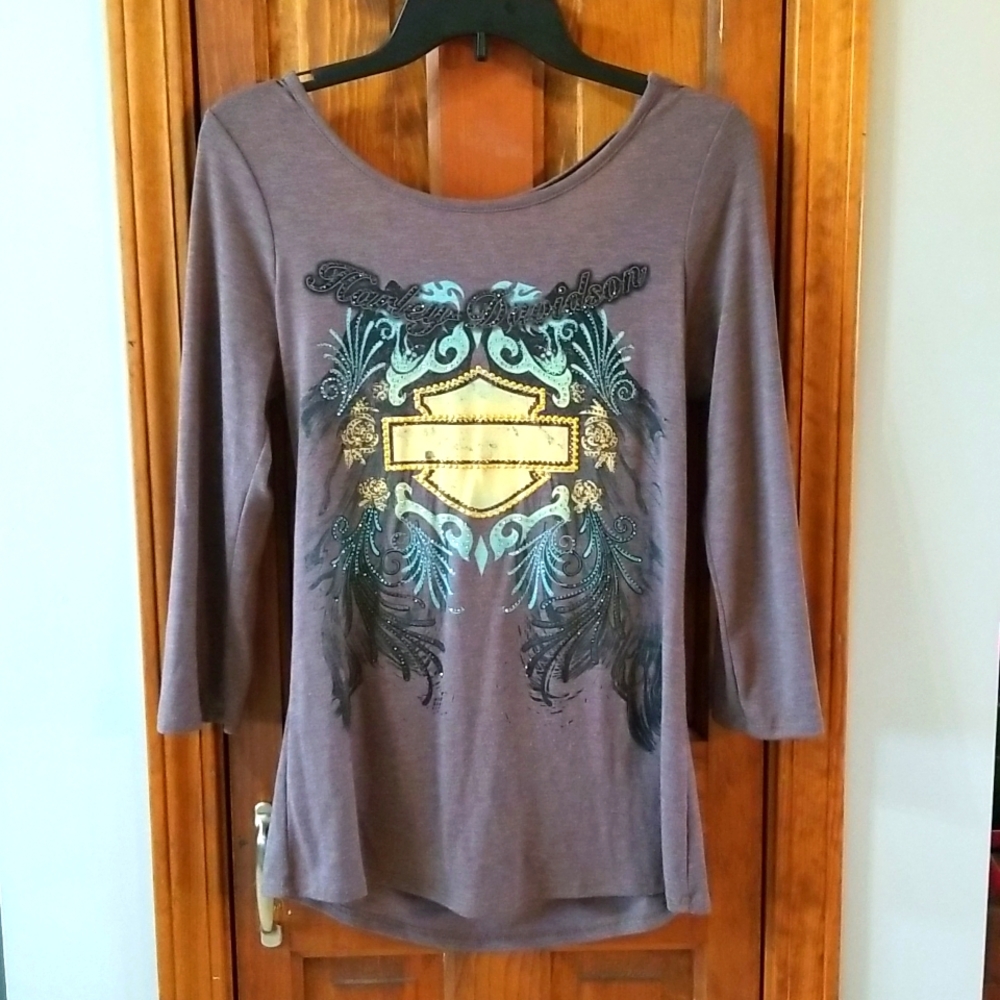 Women's Harley-Davidson 3/4 sleeve top size medium/large
